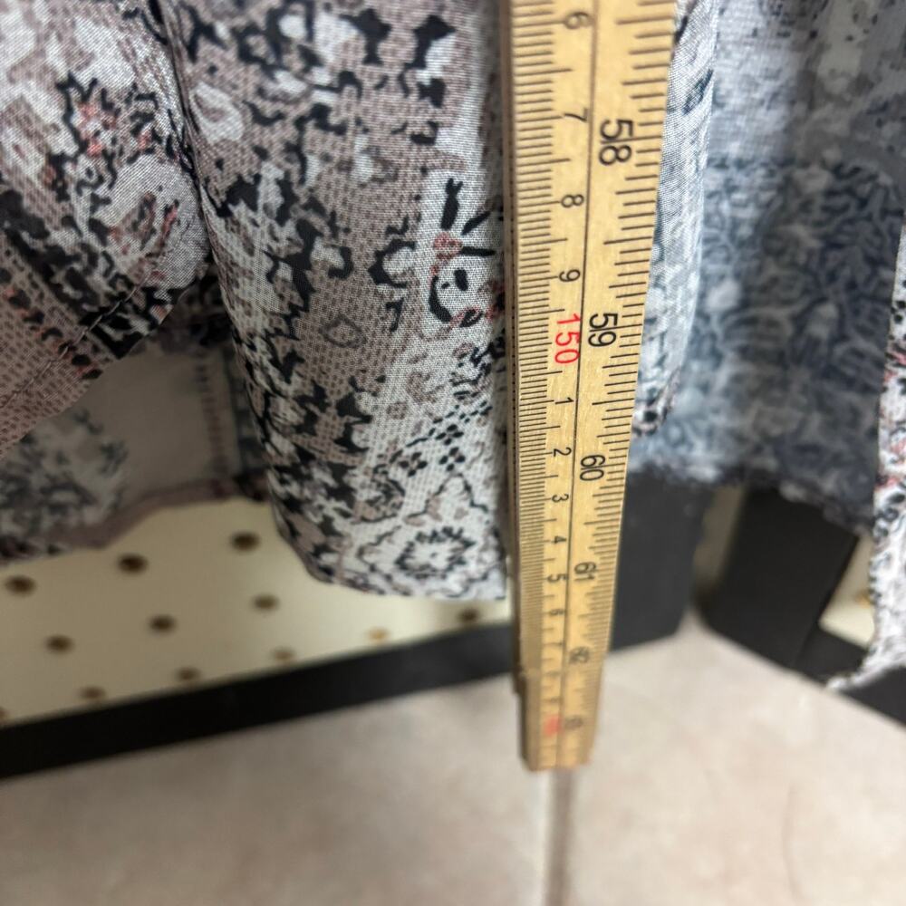 Cold Shoulder Maxi Patchwork Print Dress w/ Belt Boho Indie - M - Picture 8 of 8